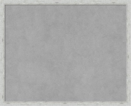 Amanti Art Silver Framed Magnetic Board 17x21 Small Vision Board for use with Magnets, 100% Metal Sheet to Display Items as Office Decor or for Home Organization in mudroom, Kitchen or Kids Room