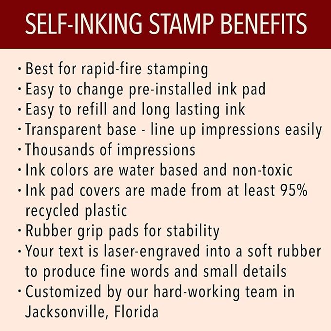 The Duncans Personalized Self-Inking Address Stamp | Envelope Return Address Stamp for Couples and Families | Custom Rubber Address Stamp (2, Large)