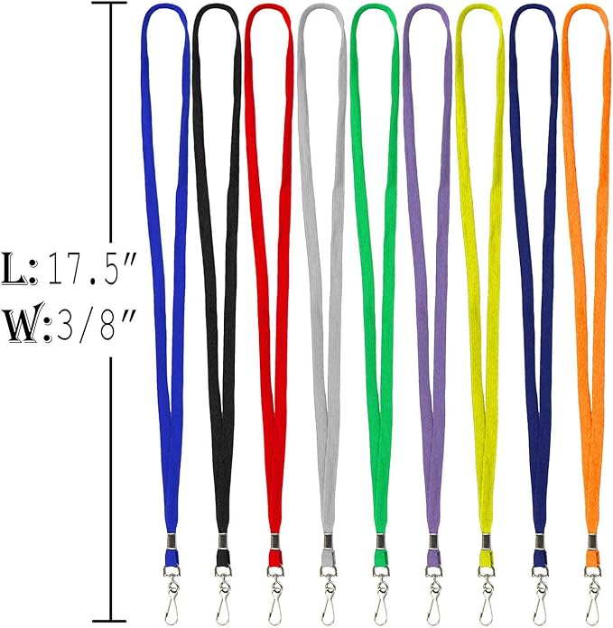 Ollain Badge Lanyards Flat Lanyard Swivel Hooks Durably Neck Bulk lanyards with Clip