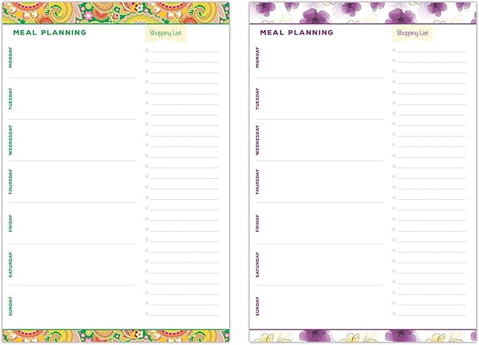 Meal Planning Pad 6"x9", 80 Sheets Per Pad
