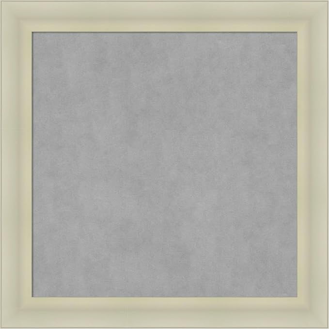 Amanti Art Silver Framed Magnetic Board 29x29 Medium Vision Board for use with Magnets, 100% Metal Sheet to Display Items as Office Decor or for Home Organization in mudroom, Kitchen or Kids Room