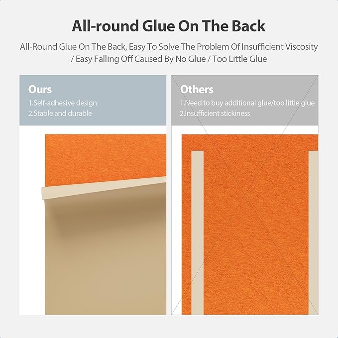 Amantech 12 Pack Acoustic Panels Self Adhesive Sound Proof Foam, High Density Sound Acoustic Panel, 16X12X0.4 Inch 4:3 Rectangle Panels in Home, Office, Reccording Room, Studio, more(Orange-Red)