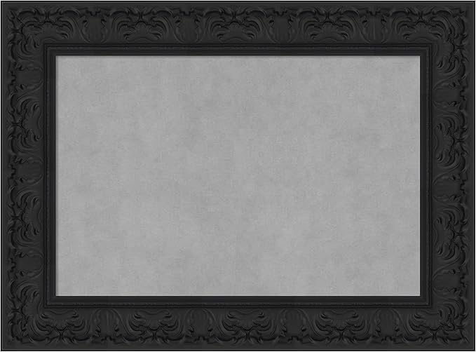 Amanti Art Black Framed Magnetic Board 23x31 Medium Vision Board for use with Magnets, 100% Metal Sheet to Display Items as Office Decor or for Home Organization in mudroom, Kitchen or Kids Room