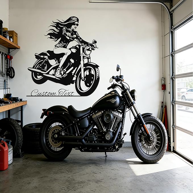 Custom Motorcycle Metal Sign Personalized Biker Name Sign Motorcycle Wall Art Motorbike Signs Garage Decor Gift for Bikers Motorcycle Lover Gifts