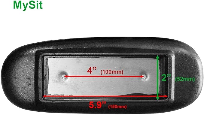 MySit Office Chair Armrest Replacement Arm Pads Univeral 4" Mounting Hole (Set of 2) Black