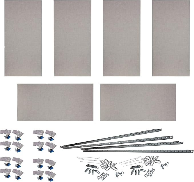 ATS Acoustics Home Office Residential Acoustic Treatment Room Kit Sound Absorbing Acoustic Panel 6 Pack for 50-100 Sq Ft (Sandstone)