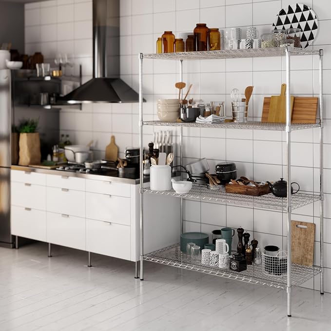 Regal Altair 24" Deep x 54" Wide x 74" Height Wire Shelving Kit | 4-Tier | NSF Commercial Storage Rack Unit