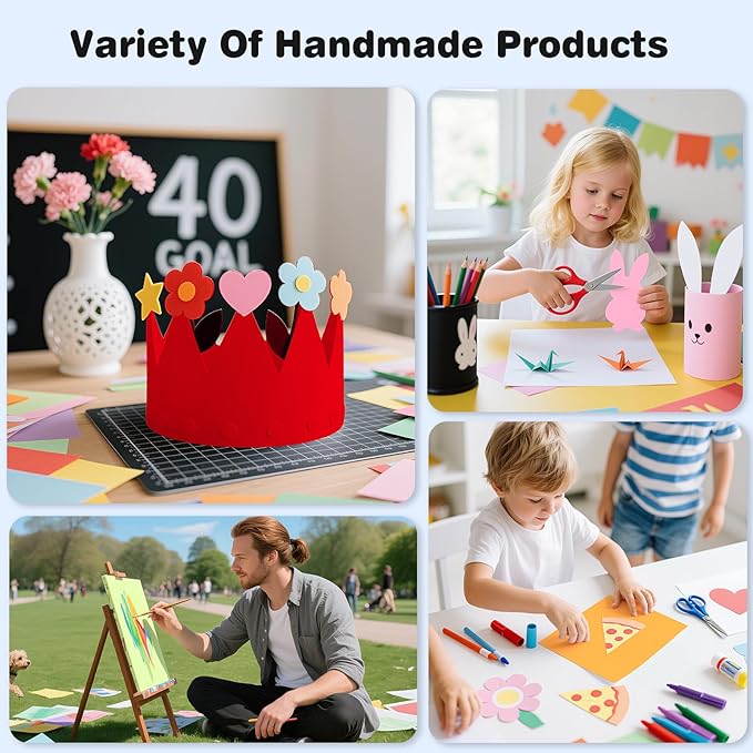 Cardstock 8.5 x 11, 10 Colors Colored Printer Paper 75 lb/200 gsm, 120 Sheets Colored Card Stock, Assorted Colors Construction Paper for Invitations, Diy Cards, Business Cards, Drawing etc