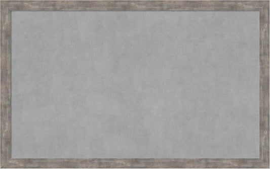 Amanti Art Silver Framed Magnetic Board 27x43 Large Vision Board for use with Magnets, 100% Metal Sheet to Display Items as Office Decor or for Home Organization in mudroom, Kitchen or Kids Room