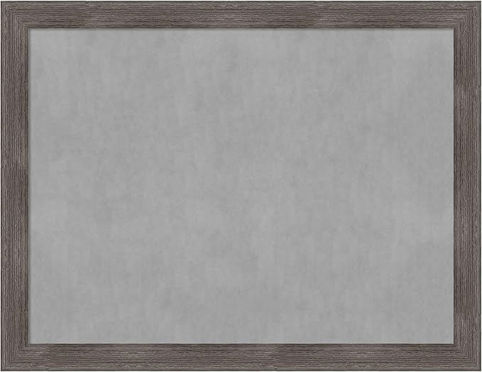 Amanti Art Grey Framed Magnetic Board 21x27 Medium Vision Board for use with Magnets, 100% Metal Sheet to Display Items as Office Decor or for Home Organization in mudroom, Kitchen or Kids Room
