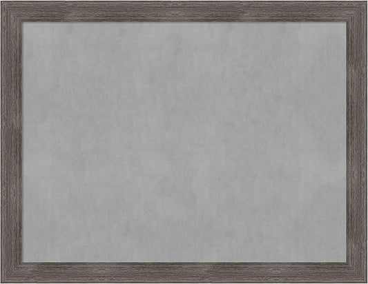 Amanti Art Grey Framed Magnetic Board 21x27 Medium Vision Board for use with Magnets, 100% Metal Sheet to Display Items as Office Decor or for Home Organization in mudroom, Kitchen or Kids Room