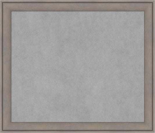 Amanti Art Grey Framed Magnetic Board 23x27 Medium Vision Board for use with Magnets, 100% Metal Sheet to Display Items as Office Decor or for Home Organization in mudroom, Kitchen or Kids Room