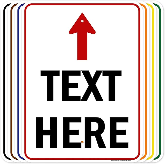Custom Arrow,Custom Directional Sign, Up Arrow,18x24 Inches, Rust Free .063 Aluminum, Fade Resistant, Made in USA by My Sign Center