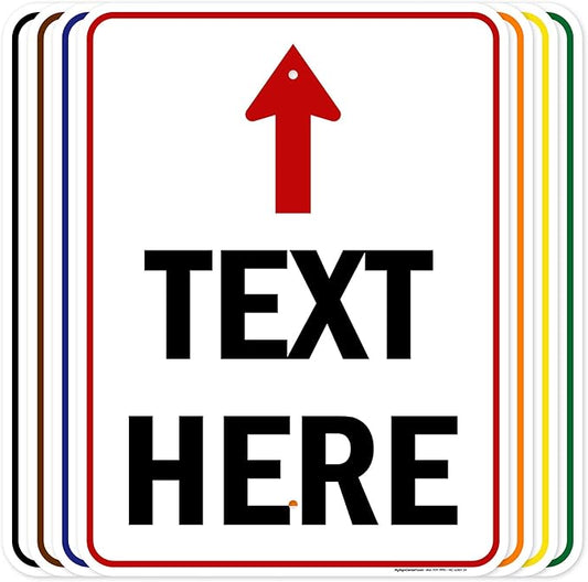 Custom Arrow,Custom Directional Sign, Up Arrow,18x24 Inches, Rust Free .063 Aluminum, Fade Resistant, Made in USA by My Sign Center