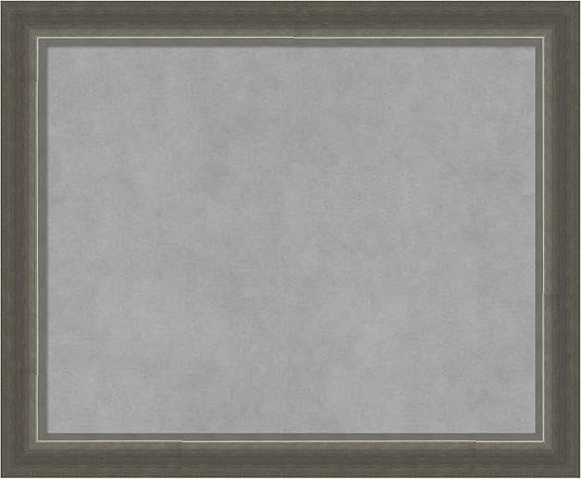 Amanti Art Silver Framed Magnetic Board 19x23 Small Vision Board for use with Magnets, 100% Metal Sheet to Display Items as Office Decor or for Home Organization in mudroom, Kitchen or Kids Room