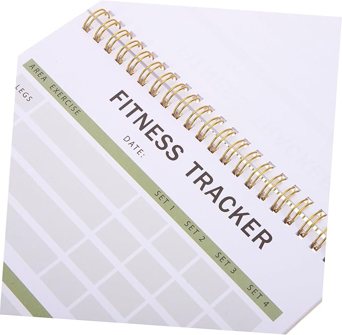 VICASKY Fitness Journal Notebook for Daily Training Sturdy Workout Planner Goal Setting 12-Month Fitness Agenda Notepad for Men Women Gym Enthusiasts