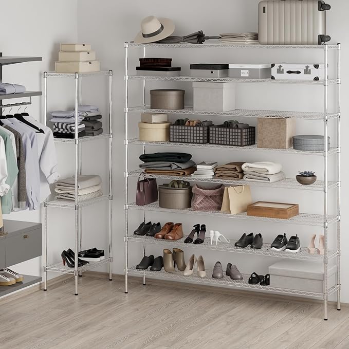 Regal Altair 14" Deep x 72" Wide x 86" Height Wire Shelving Kit | 8-Tier | NSF Commercial Storage Rack Unit