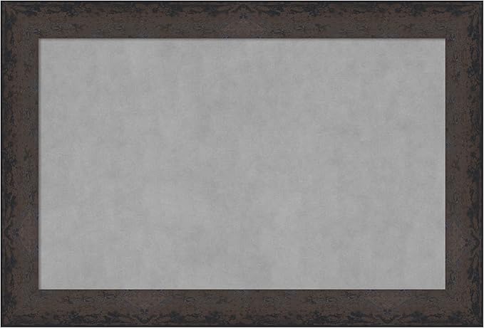 Amanti Art Black Framed Magnetic Board 25x37 Large Vision Board for use with Magnets, 100% Metal Sheet to Display Items as Office Decor or for Home Organization in mudroom, Kitchen or Kids Room
