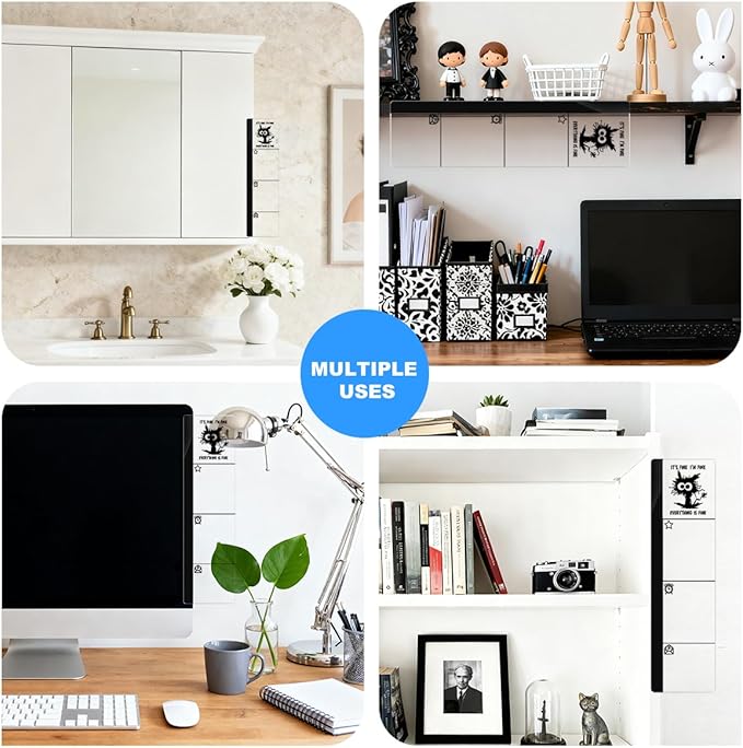 Computer Monitor Memo Board It's Fine I'm Fine Everything is Fine Logo Monitor Message Board Sticky Notes Office Desk Accessories for Send Family Members Office Friends and Colleagues Gifts