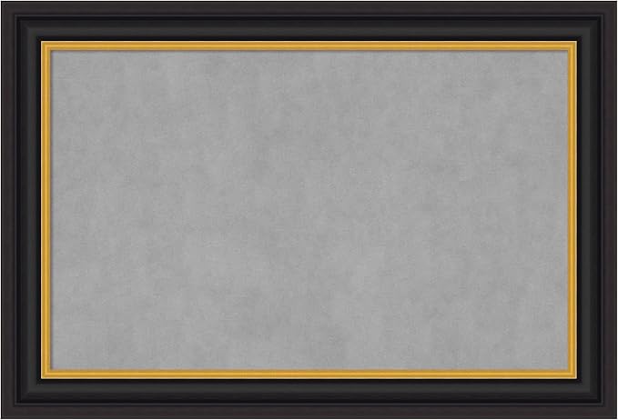 Amanti Art Black Framed Magnetic Board 26x38 Large Vision Board for use with Magnets, 100% Metal Sheet to Display Items as Office Decor or for Home Organization in mudroom, Kitchen or Kids Room