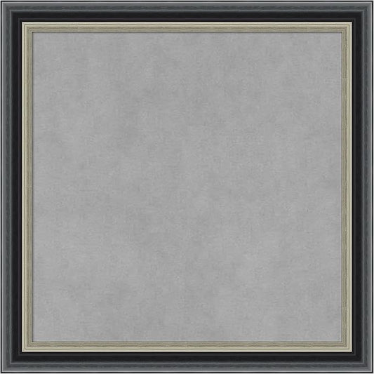 Amanti Art Black Framed Magnetic Board 19x19 Small Vision Board for use with Magnets, 100% Metal Sheet to Display Items as Office Decor or for Home Organization in mudroom, Kitchen or Kids Room