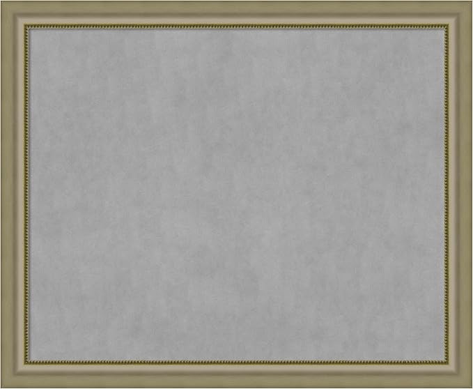 Amanti Art Silver Framed Magnetic Board 37x45 X-Large Vision Board for use with Magnets, 100% Metal Sheet to Display Items as Office Decor or for Home Organization in mudroom, Kitchen or Kids Room