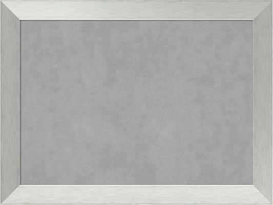 Amanti Art Silver Framed Magnetic Board 24x32 Medium Vision Board for use with Magnets, 100% Metal Sheet to Display Items as Office Decor or for Home Organization in mudroom, Kitchen or Kids Room