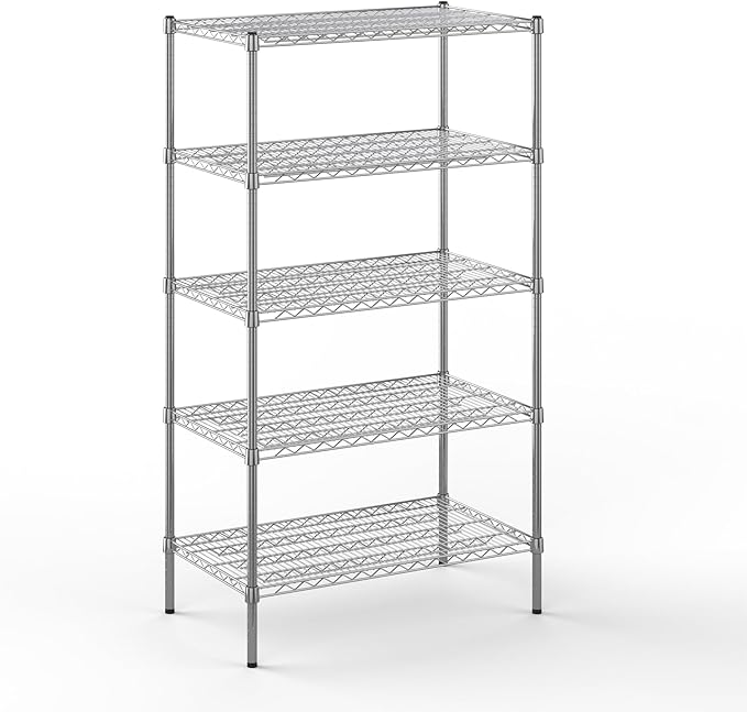 Regal Altair 21" Deep x 36" Wide x 64" Height Wire Shelving Kit | 5-Tier | NSF Commercial Storage Rack Unit