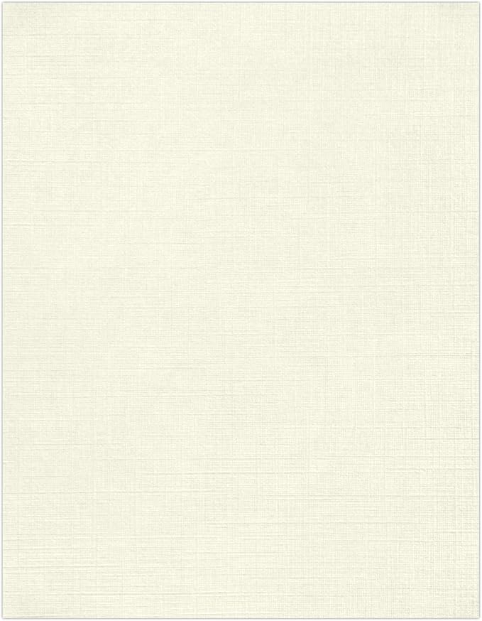 LUXPaper 8.5" x 11" Classic Linen Paper | Letter Size | Natural White | 70lb. Text | 1,000 Qty