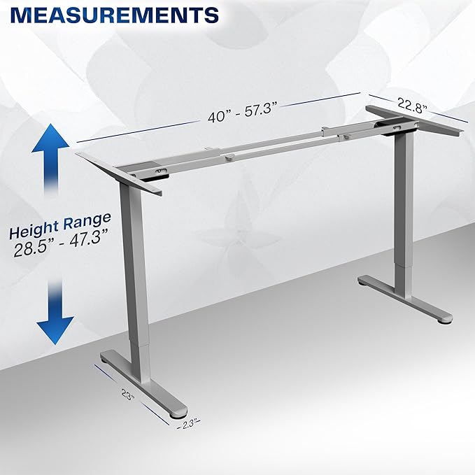 VIVO Heavy Duty Dual Motor Electric Sit Stand Desk Frame, 220 lbs Capacity up to 85" x 43" Tops, Memory Controller Height Adjustable Frame Only, Gray, DESK-E-200G