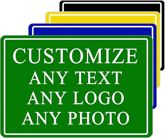 Custom Sign, Personalized Street Sign Metal with Your Text, Name, Logo, Photo for Office, Business, Workplace, Home, Cafe, Bar, Indoor, Outdoor