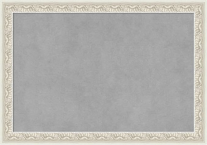 Amanti Art Silver Framed Magnetic Board 14x20 Small Vision Board for use with Magnets, 100% Metal Sheet to Display Items as Office Decor or for Home Organization in mudroom, Kitchen or Kids Room