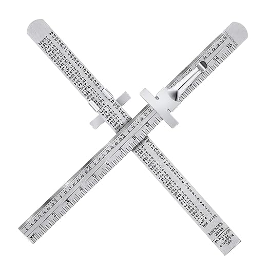 2 Pieces 6 Inch 15 cm Pocket Ruler Flexible Precision Stainless Steel Ruler with Detachable Clips Stainless Steel Pocket Clip Scale Gauge Metric British System