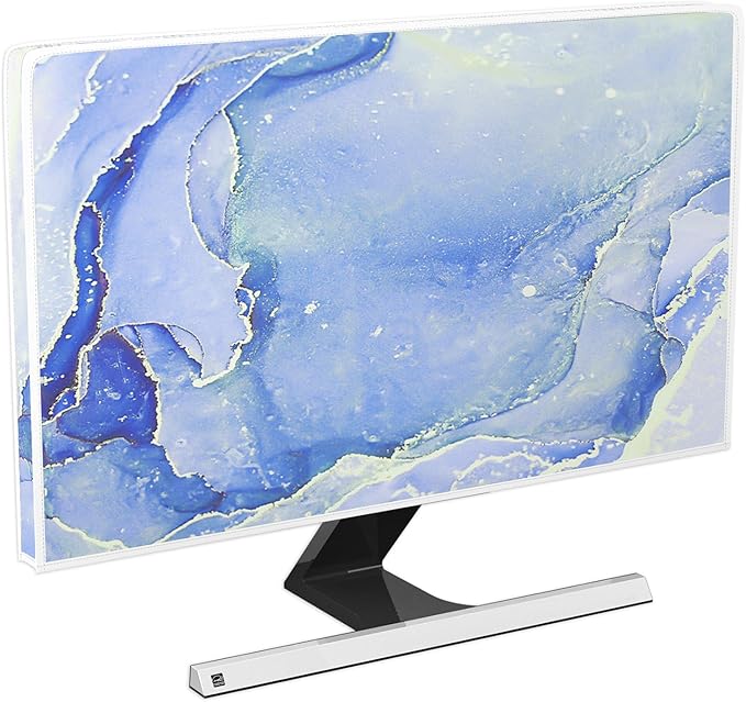 Baocicco Modern Violet Marble Waterproof TV Cover Anti-Static Dustproof Protective Cover for LCD/LED/HD 40, 41, 42, 43 Inch Decorative Monitor Accessories Covers for Television LED LCD OLED TVs Screen