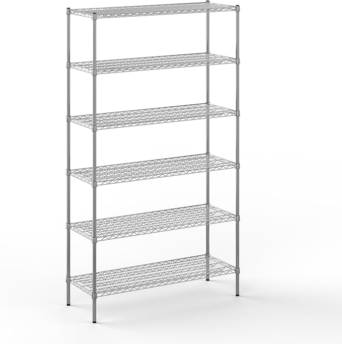 Regal Altair 18" Deep x 48" Wide x 86" Height Wire Shelving Kit | 6-Tier | NSF Commercial Storage Rack Unit