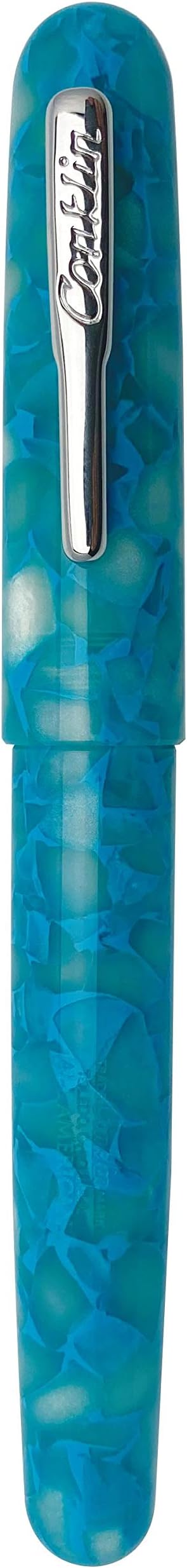 Conklin All American Fountain Pen in Turquoise Serenity – Broad Nib, Bold Design & Superior Craftsmanship – Ideal Gift for Professionals & Pen Enthusiasts
