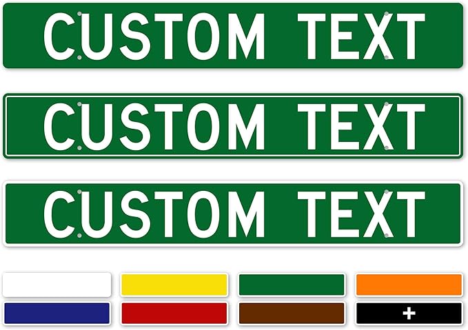 Custom Street Sign, Road Sign, Address Sign, 8 Colors, Reflective Option, Mounting Options, 6x42 Inch, Thick Rust-Free AlumaBond, USA Made by My Sign Center, (Classic)…