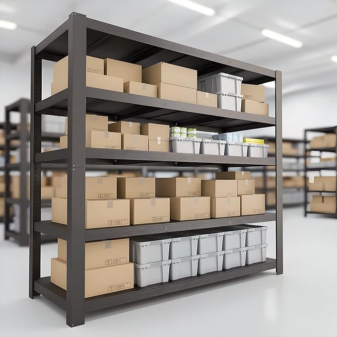ZEUKMXOO 84" H Garage Shelving,Storage Shelves 3050LBS Heavy Duty Storage Shelves,Adjustable Metal Shelving,for Garage,Warehouse,Basement,Pantry 84" H x 55" W x 24" D
