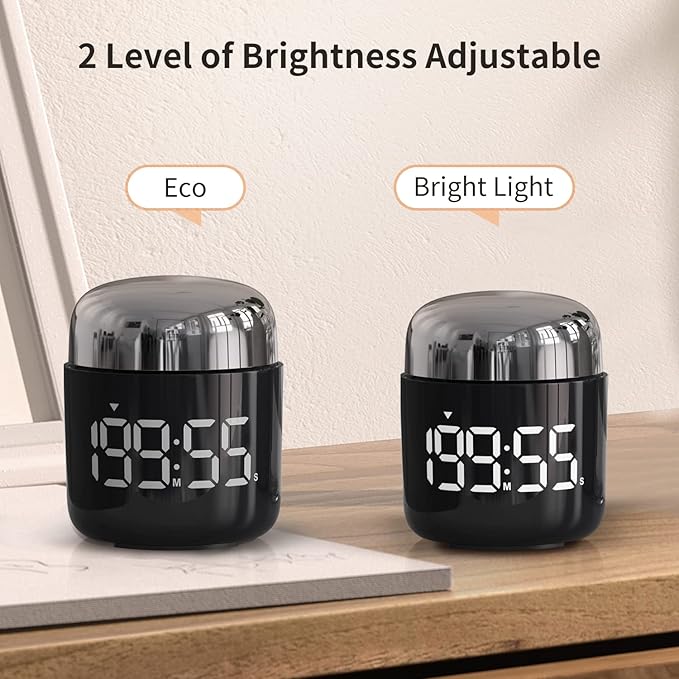 MeesMeek Digital Kitchen Timer,Countdown Countup Timer with Large LED Display Volume Adjustment,Timer for Cooking, Classroom Time for Kids and Teachers. (Silver)