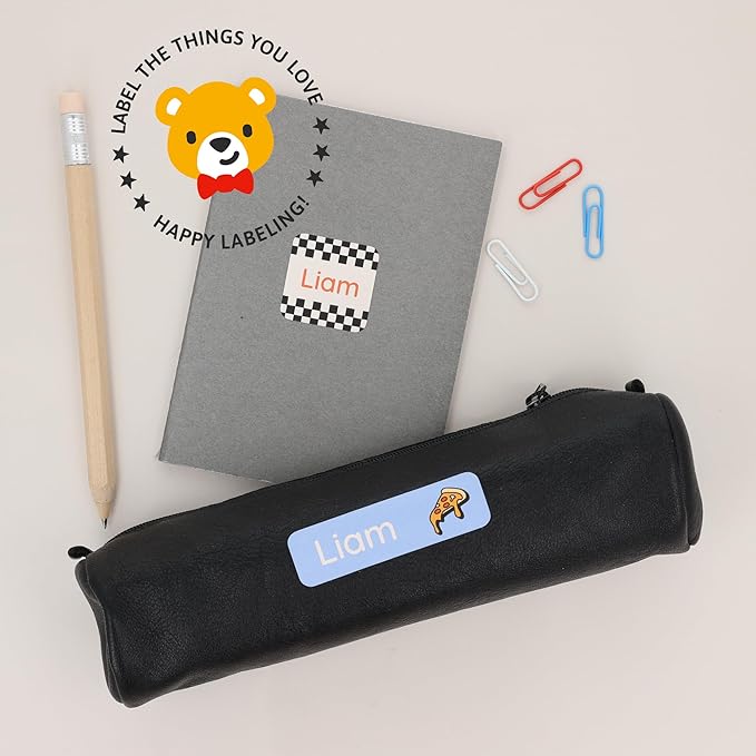 Large Name Labels for Kids (33) - Custom Stickers for Daycare and School Supplies - Durable, Waterproof Stickers for Water Bottles, Lunch Boxes, and More with Unique Designs - Stay Cool