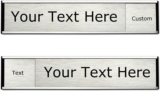 SINKAA Custom Slider Sign for Door and Wall - 2 X 10 inch Custom Slider Sign for Home, Office, Hotels, Hospital, Conference Room, Slider Door sign with Aluminum Holder