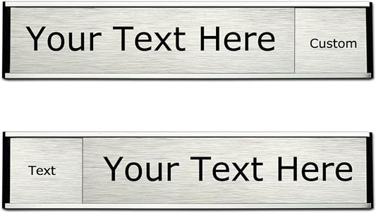 SINKAA Custom Slider Sign for Door and Wall - 2 X 10 inch Custom Slider Sign for Home, Office, Hotels, Hospital, Conference Room, Slider Door sign with Aluminum Holder