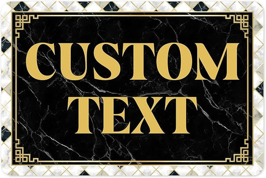 Custom Sign, Custom Street Sign, 11 Font Colors, 13 Font Styles, 4 Hole Options, 22 Sizes, 12x18 Inches, Rust Free DiBound, Fade Resistant, Made in USA by My Sign Center (Marble Tile)