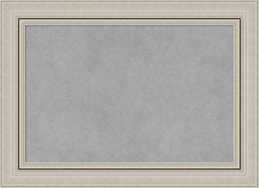 Amanti Art Silver Framed Magnetic Board 16x22 Small Vision Board for use with Magnets, 100% Metal Sheet to Display Items as Office Decor or for Home Organization in mudroom, Kitchen or Kids Room