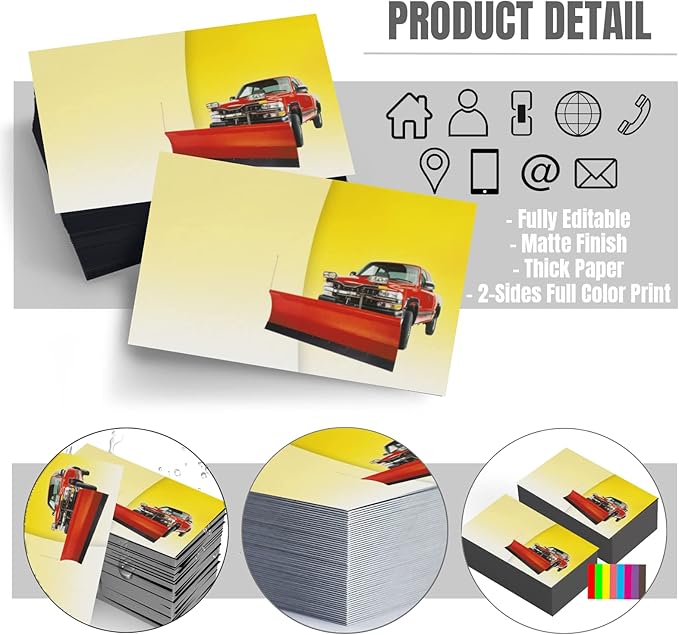 Custom Business Cards Double-Sided Personalized Stationery | Professional 300GSM Matte Paper for Small Business | 3.5x2 Inch