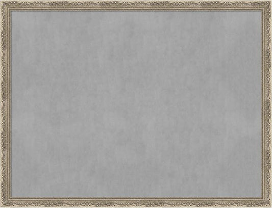 Amanti Art Silver Framed Magnetic Board 20x26 Medium Vision Board for use with Magnets, 100% Metal Sheet to Display Items as Office Decor or for Home Organization in mudroom, Kitchen or Kids Room