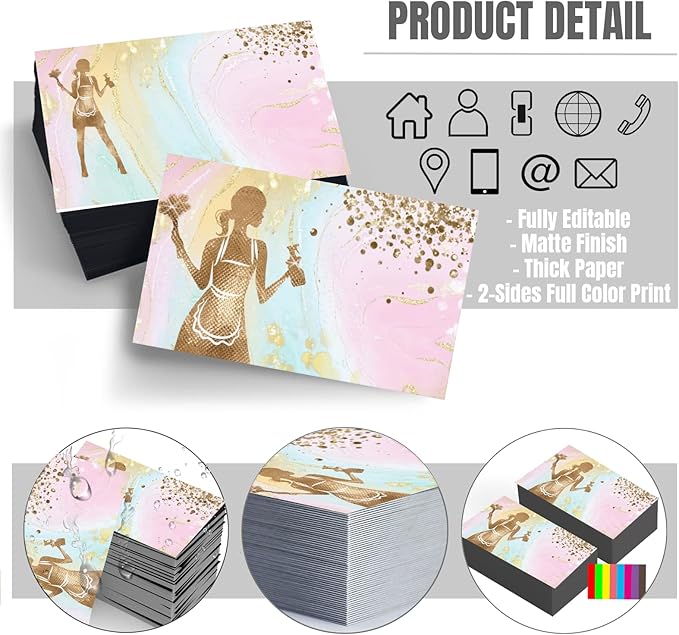 Custom Business Cards Double-Sided Personalized Stationery | Professional 300GSM Matte Paper for Small Business | 3.5x2 Inch
