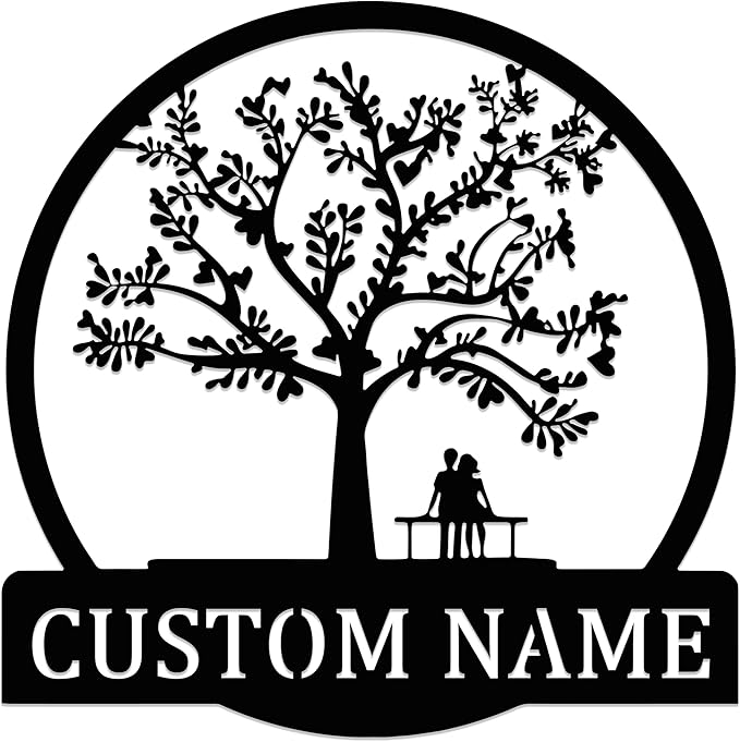 Personalized Valentines Metal Wall Sign, Custom Infinity Heart Love Couple Name Sign, Valentine's Wedding Gifts for Couples, Metal Engagement Sign, Home Decoration, Gift for Anniversary