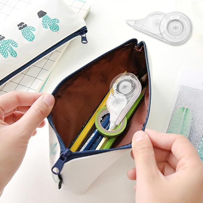 JEFURE 30 Pcs Correction Tape, 39.4 Ft White Wrong Out Tear-Resistant Bulk, Instant Corrections Easy To Use Applicator for School, Office, Note Taking, Journal (Tape Width 0.2 in, Clear)