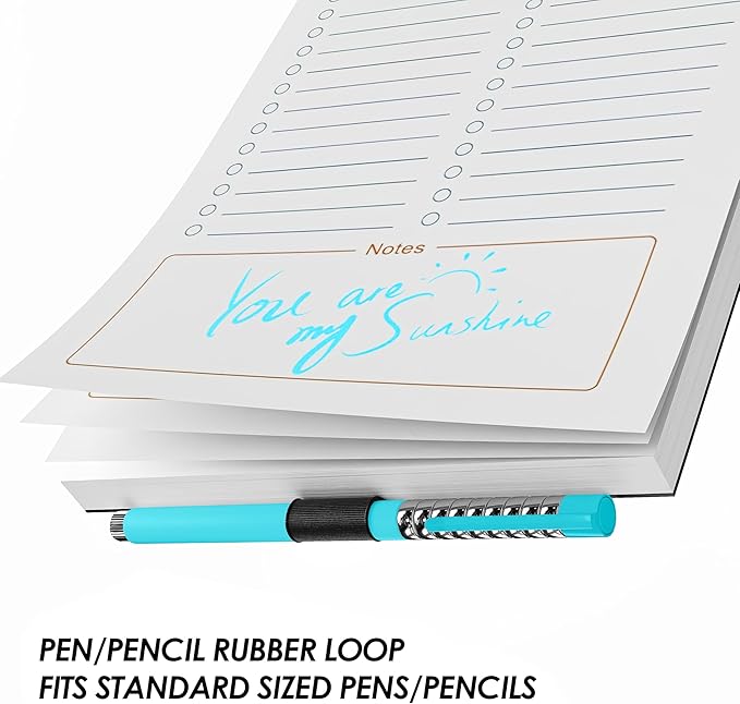 SooHeeRange 3 Pack Magnetic Grocery List Pad with Full Back Magnet & Pen Holder, Totally 180 Sheets for Fridge, To-Do List and Memo Notepad (4.5x7.5 Inch, Blank)
